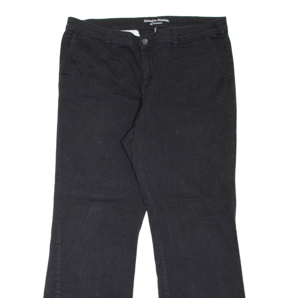 DICKIES Workwear Womens Trousers Black Slim Bootcut W34 L30