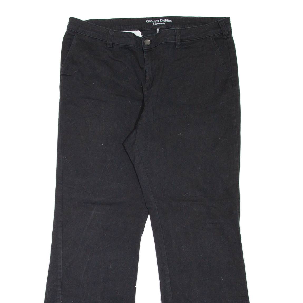 DICKIES Workwear Womens Trousers Black Slim Bootcut W34 L30