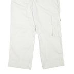 WATSON'S Mens Cotton Blend White Relaxed Cargo Trousers W35 L27 Functional