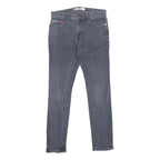 TOMMY JEANS Mens Slim Blue Denim Jeans Cotton Blend W31 L32 Zip Closure Stylish