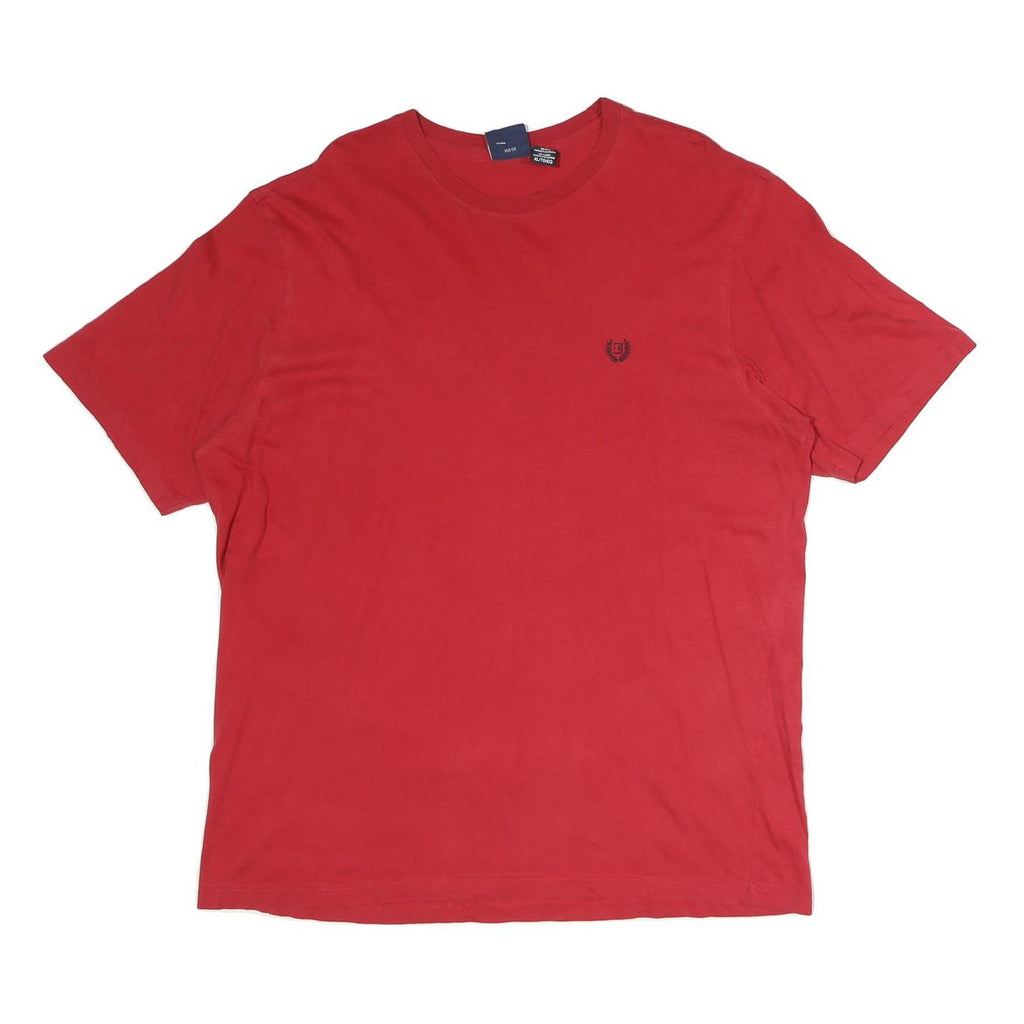 CHAPS Mens Red Graphic T-Shirt XL Short Sleeve Crew Neck Classic Cotton