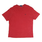 CHAPS Mens Red Graphic T-Shirt XL Short Sleeve Crew Neck Classic Cotton