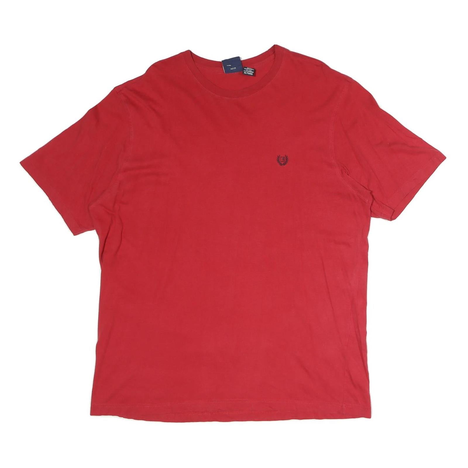 CHAPS Mens Red Graphic T-Shirt XL Short Sleeve Crew Neck Classic Cotton