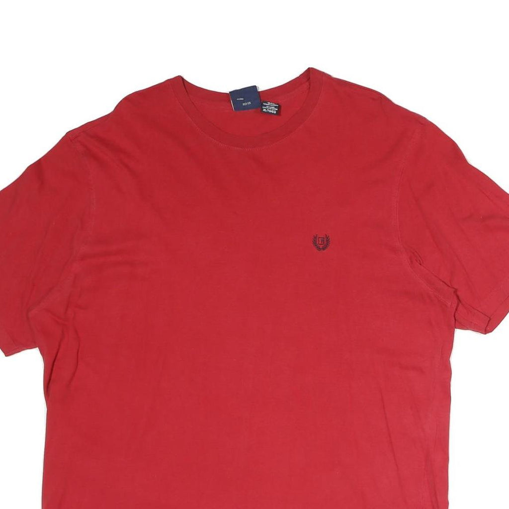 CHAPS Mens Red Graphic T-Shirt XL Short Sleeve Crew Neck Classic Cotton