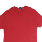 CHAPS Mens Red Graphic T-Shirt XL Short Sleeve Crew Neck Classic Cotton