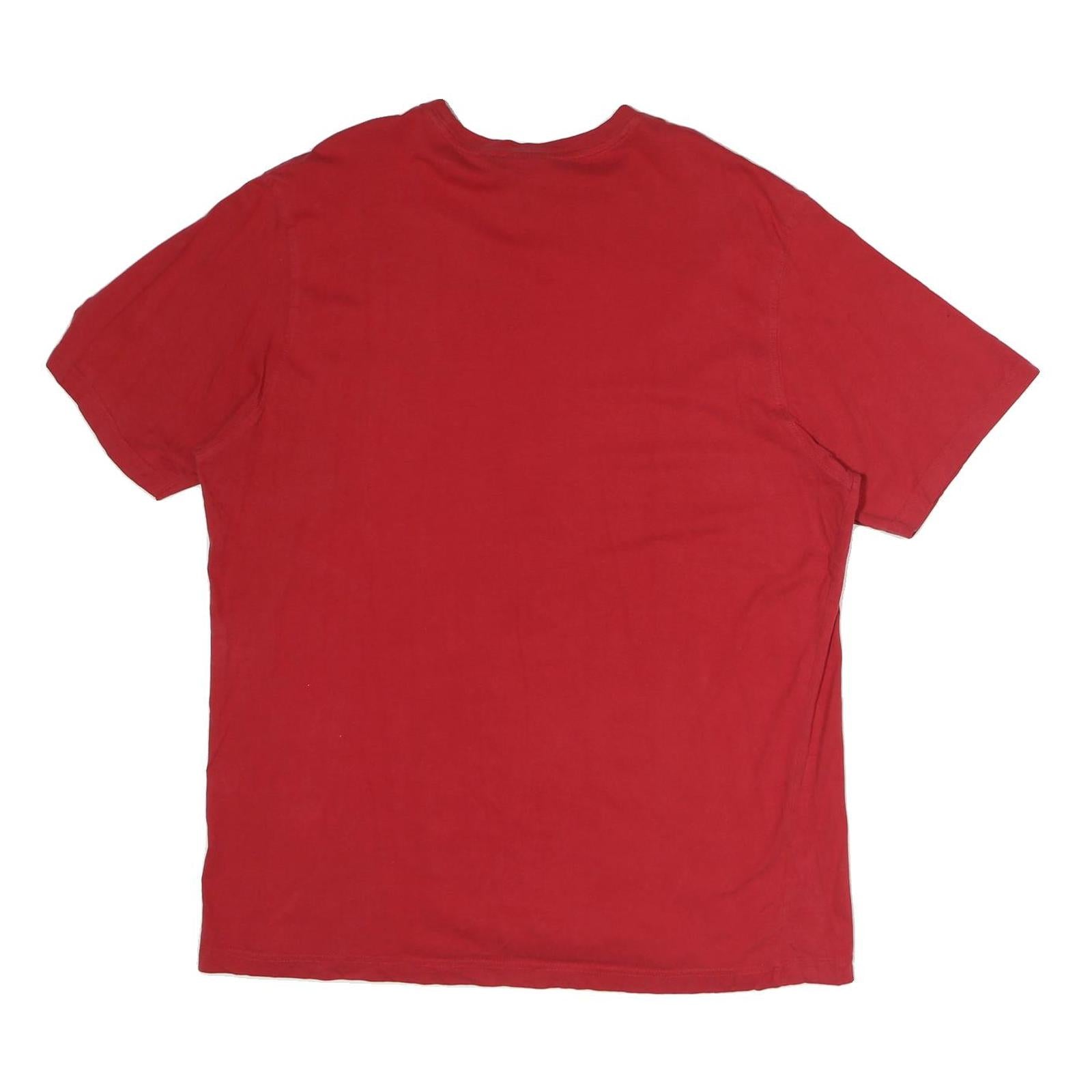 CHAPS Mens Red Graphic T-Shirt XL Short Sleeve Crew Neck Classic Cotton