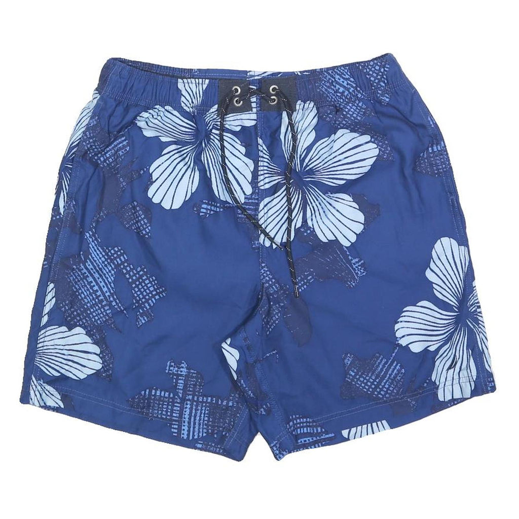 NAUTICA Mens Shorts Blue Floral Casual M W30 Polyester Blend Swimwear