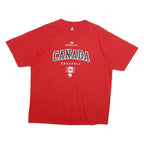 MAJESTIC Mens Red Canada Baseball T-Shirt XL Short Sleeve Crew Neck Cotton
