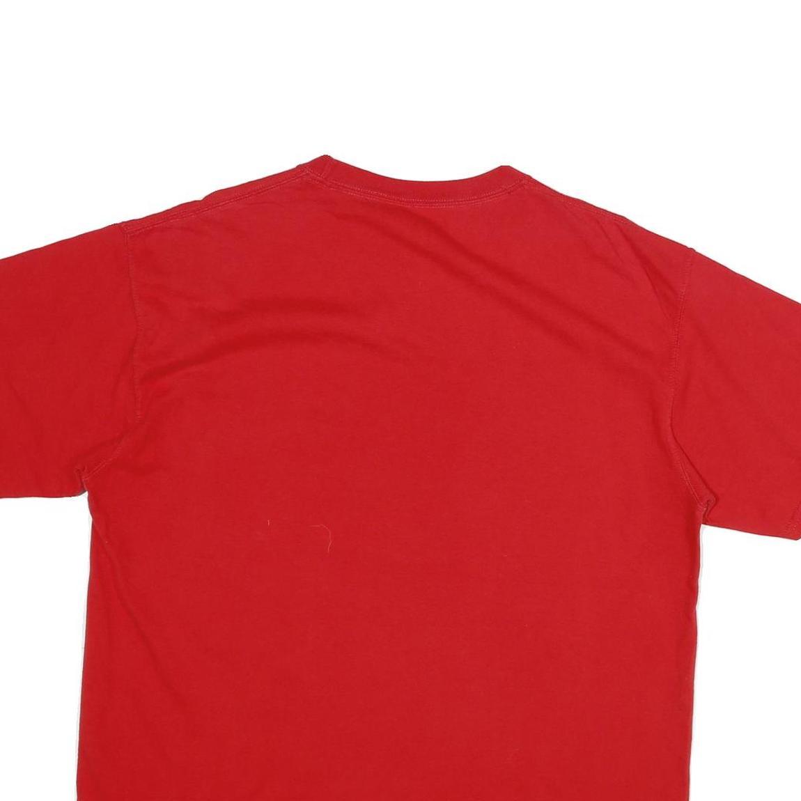 MAJESTIC Mens Red Canada Baseball T-Shirt XL Short Sleeve Crew Neck Cotton