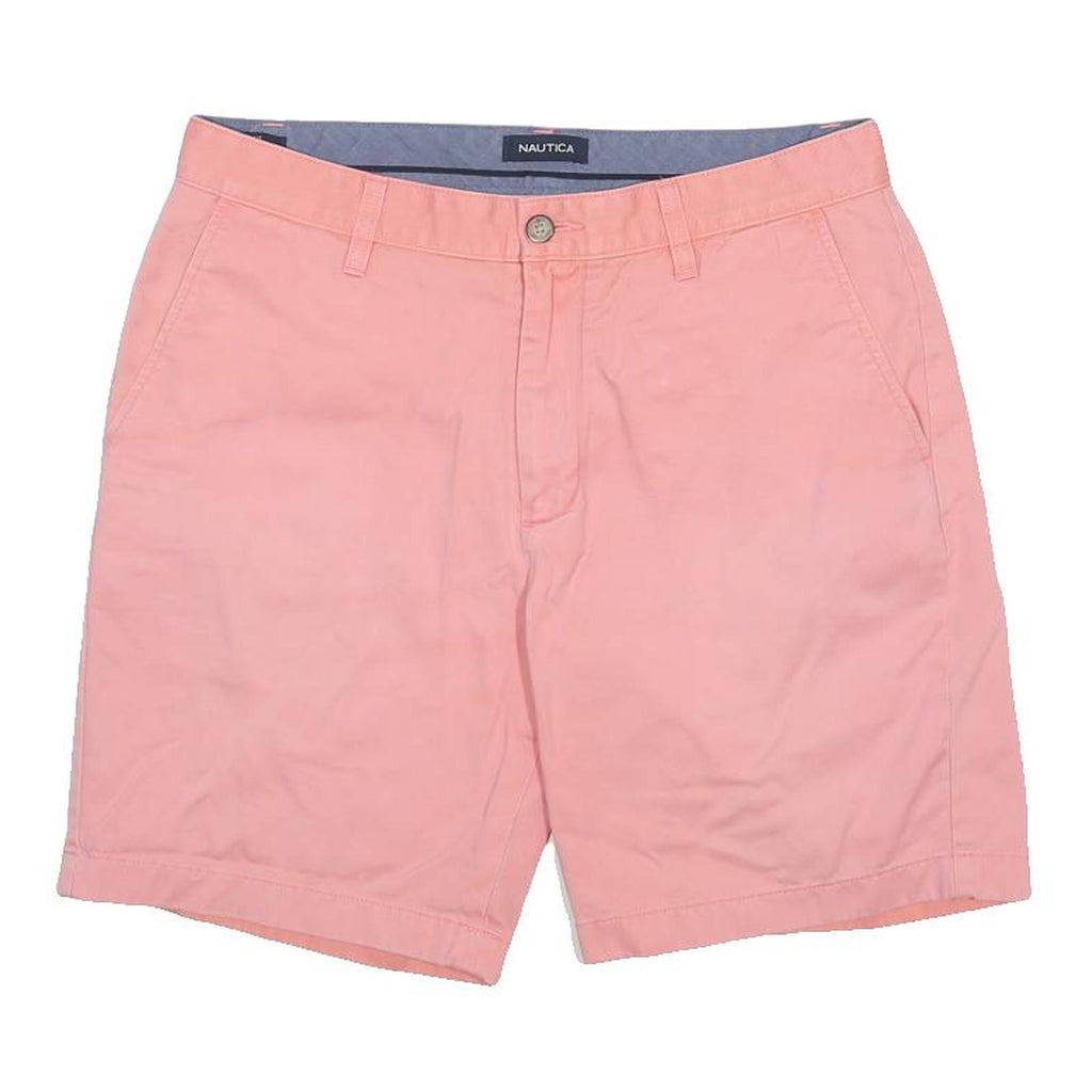 NAUTICA Mens Shorts Pink Casual Plain M W32 Summer Cotton Chino Relaxed