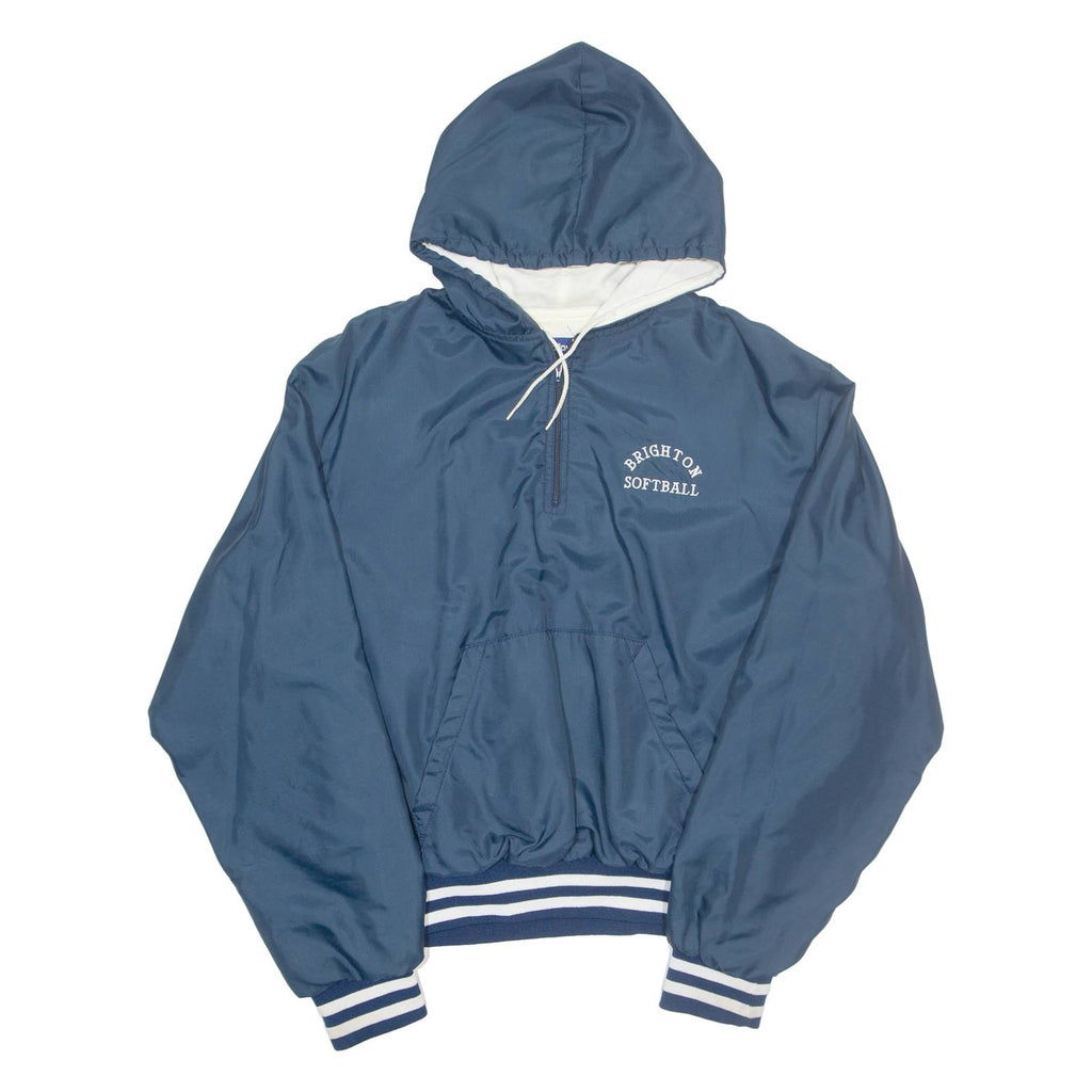 HOLLOWAY Brighton Softball Mens Pullover Jacket Blue Nylon Hooded XL