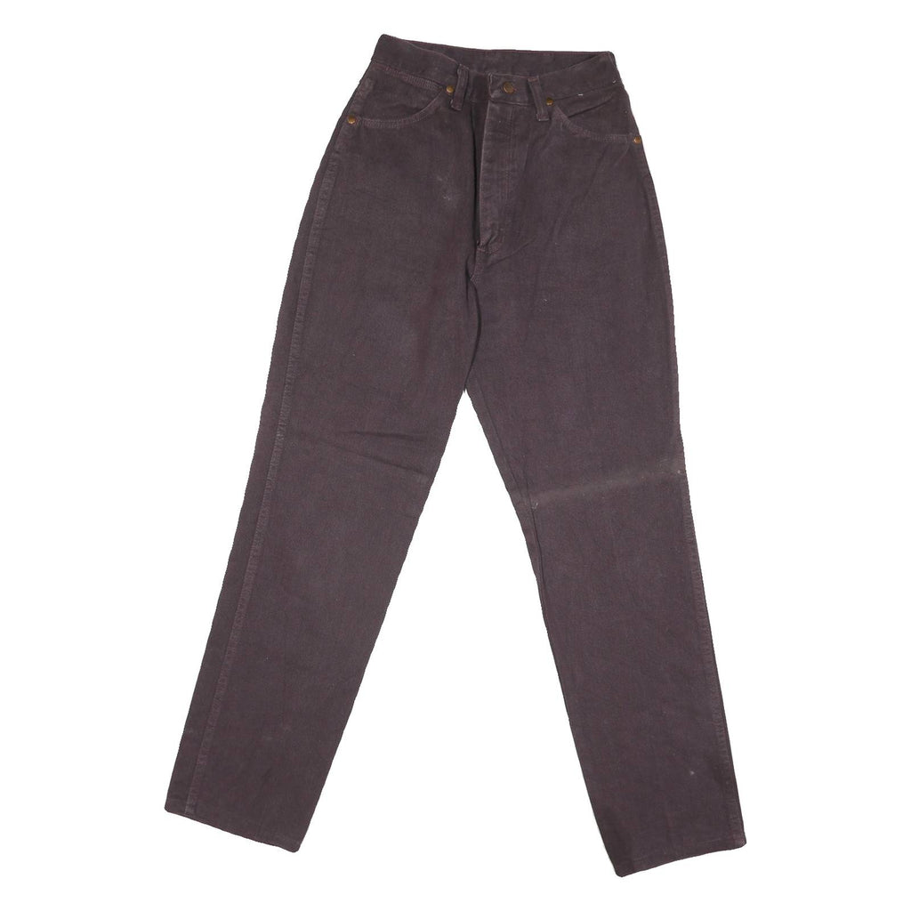 WRANGLER Womens Jeans Purple Regular Straight Denim W26 L30 Classic Fit Zip