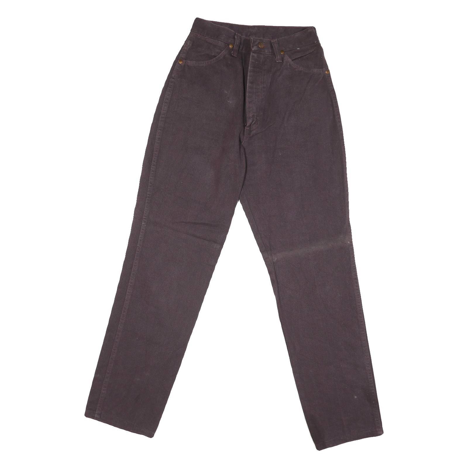 WRANGLER Womens Jeans Purple Regular Straight Denim W26 L30 Classic Fit Zip