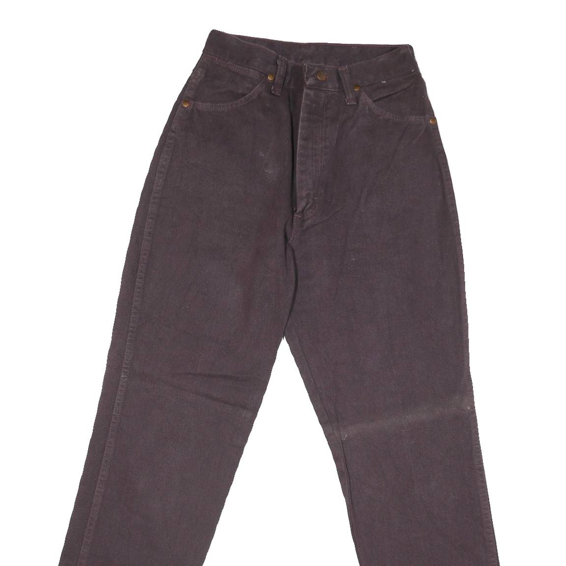 WRANGLER Womens Jeans Purple Regular Straight Denim W26 L30 Classic Fit Zip