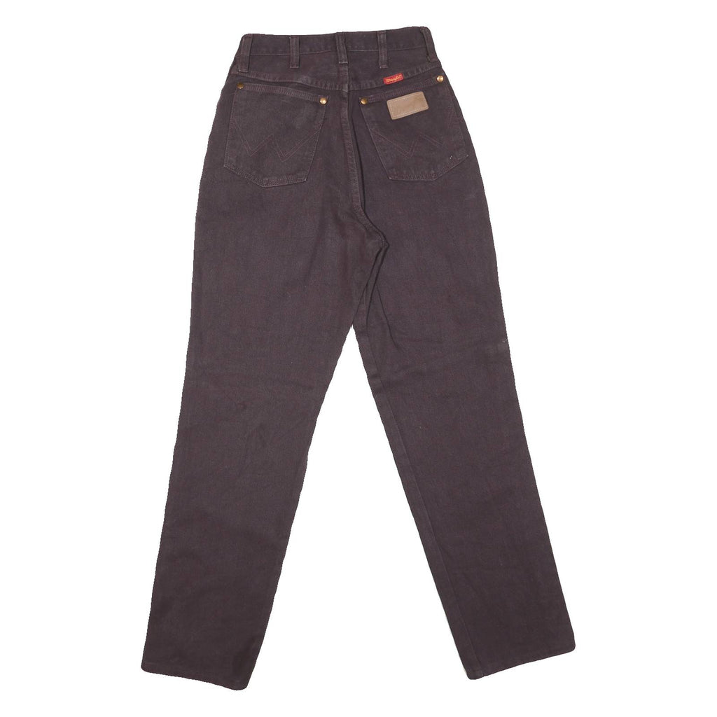 WRANGLER Womens Jeans Purple Regular Straight Denim W26 L30 Classic Fit Zip