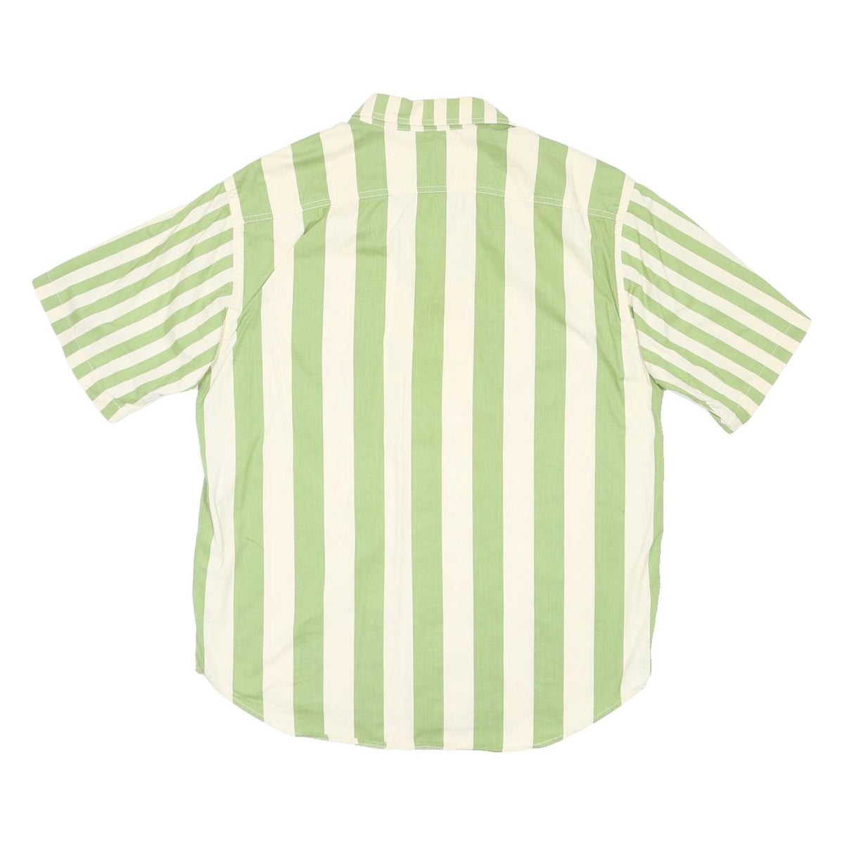LEVI'S Mens Green & Cream Striped Casual Shirt S Button Pocket Cotton Summer