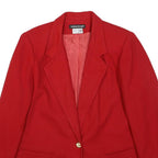 SAVANNAH Womens Red Wool Classic Jacket UK 18 Button Closure Plain Stylish