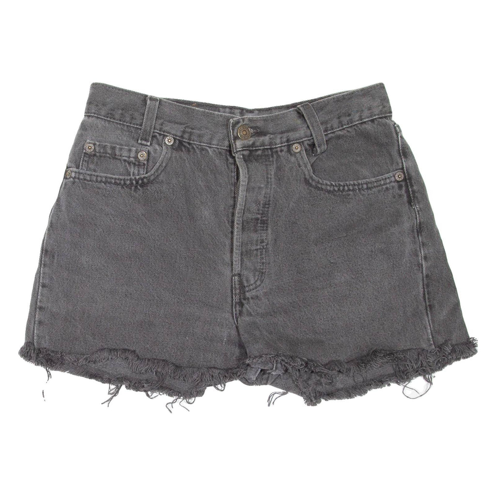 LEVI'S 701 Cut-Off Womens Denim Shorts Grey 90s S W27