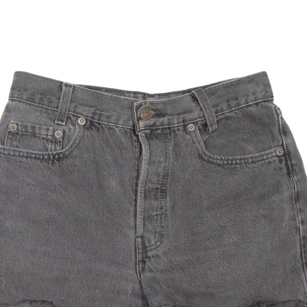 LEVI'S 701 Cut-Off Womens Denim Shorts Grey 90s S W27