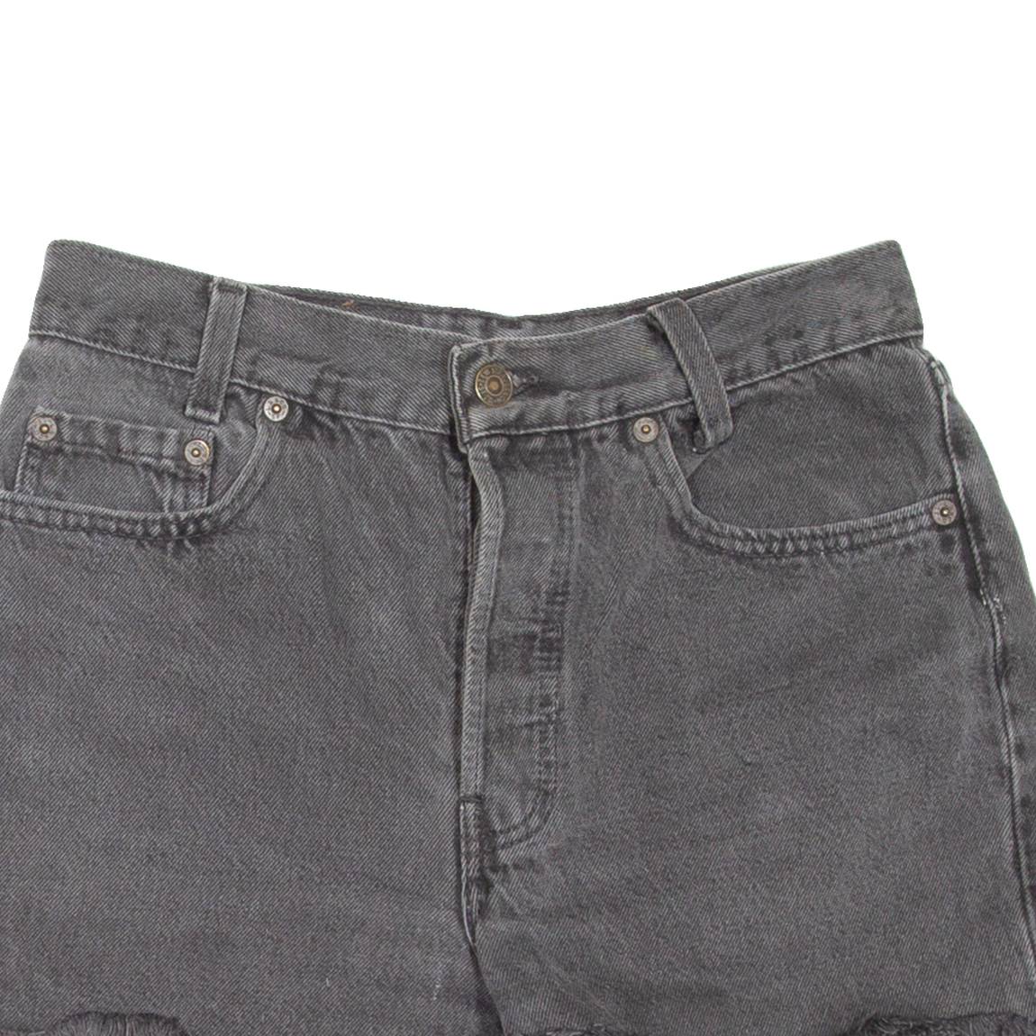LEVI'S 701 Cut-Off Womens Denim Shorts Grey 90s S W27