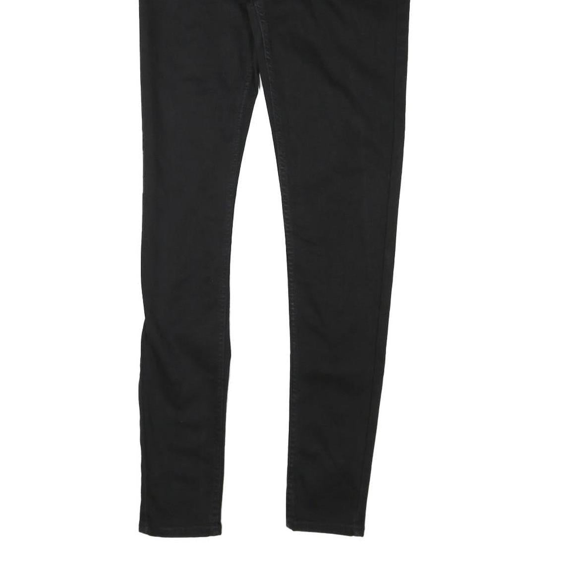 LEVI'S Womens Black Regular Skinny Denim W27 L29 Zip Jeans