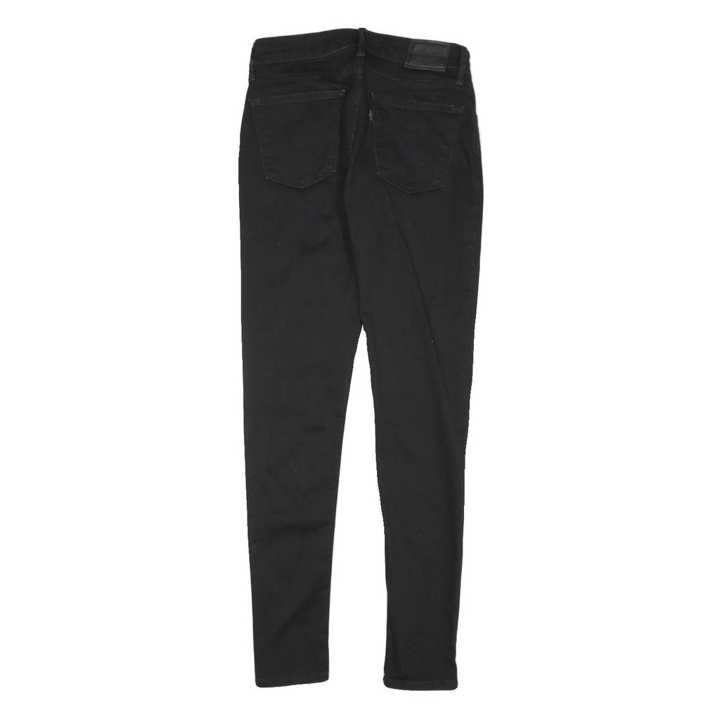 LEVI'S Womens Black Regular Skinny Denim W27 L29 Zip Jeans