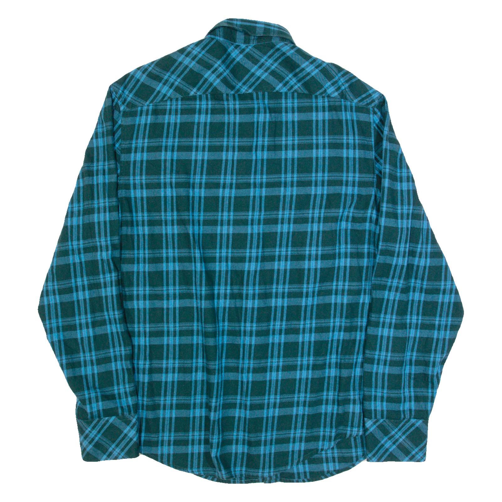 ORIGINAL PENGUIN Mens Shirt Green Check Long Sleeve M