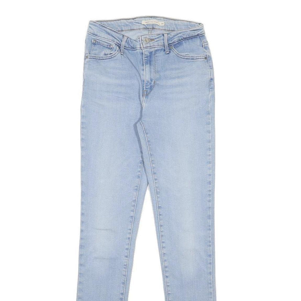 LEVI'S 721 Womens Jeans Blue Slim Skinny Denim Light W26 L32 Stretch