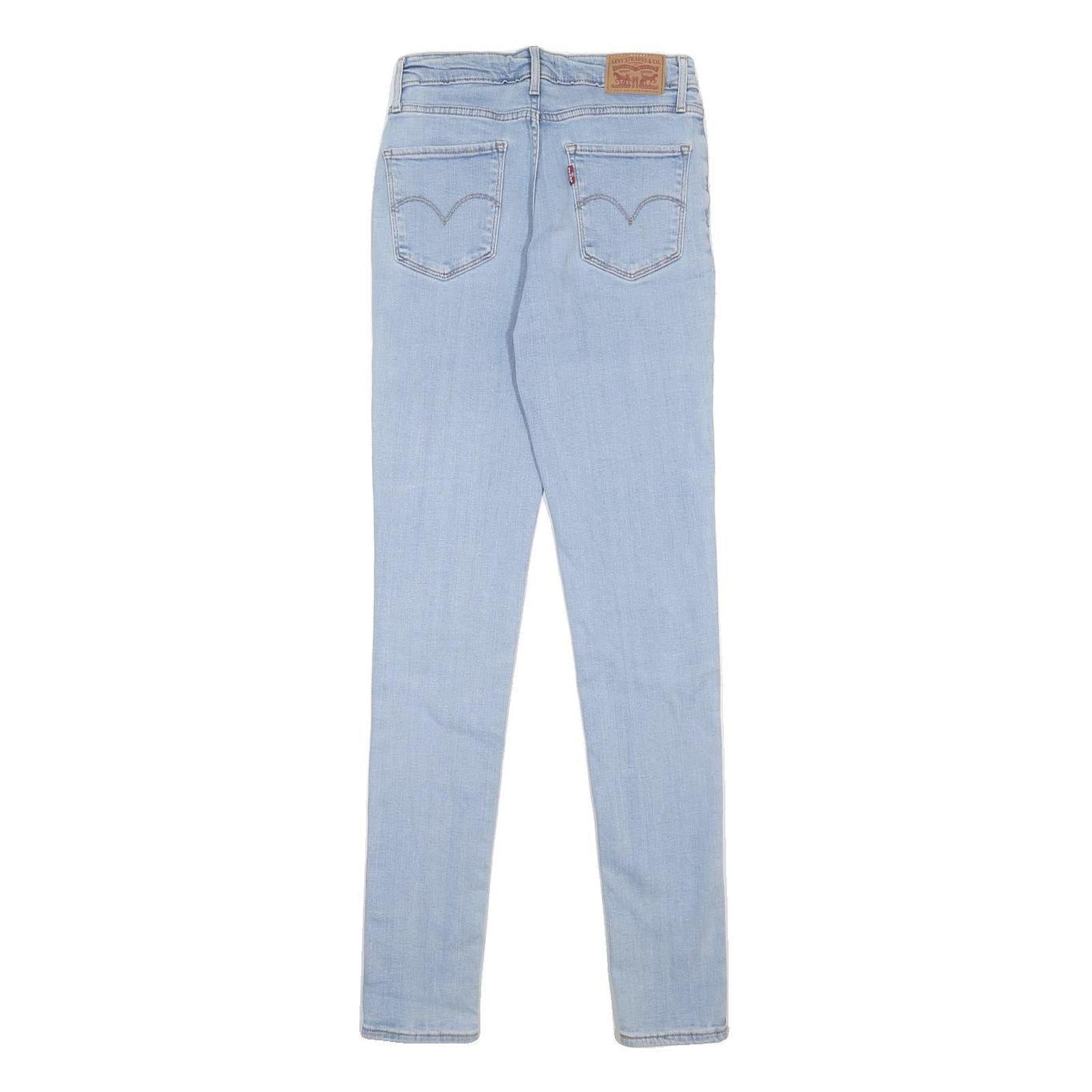 LEVI'S 721 Womens Jeans Blue Slim Skinny Denim Light W26 L32 Stretch