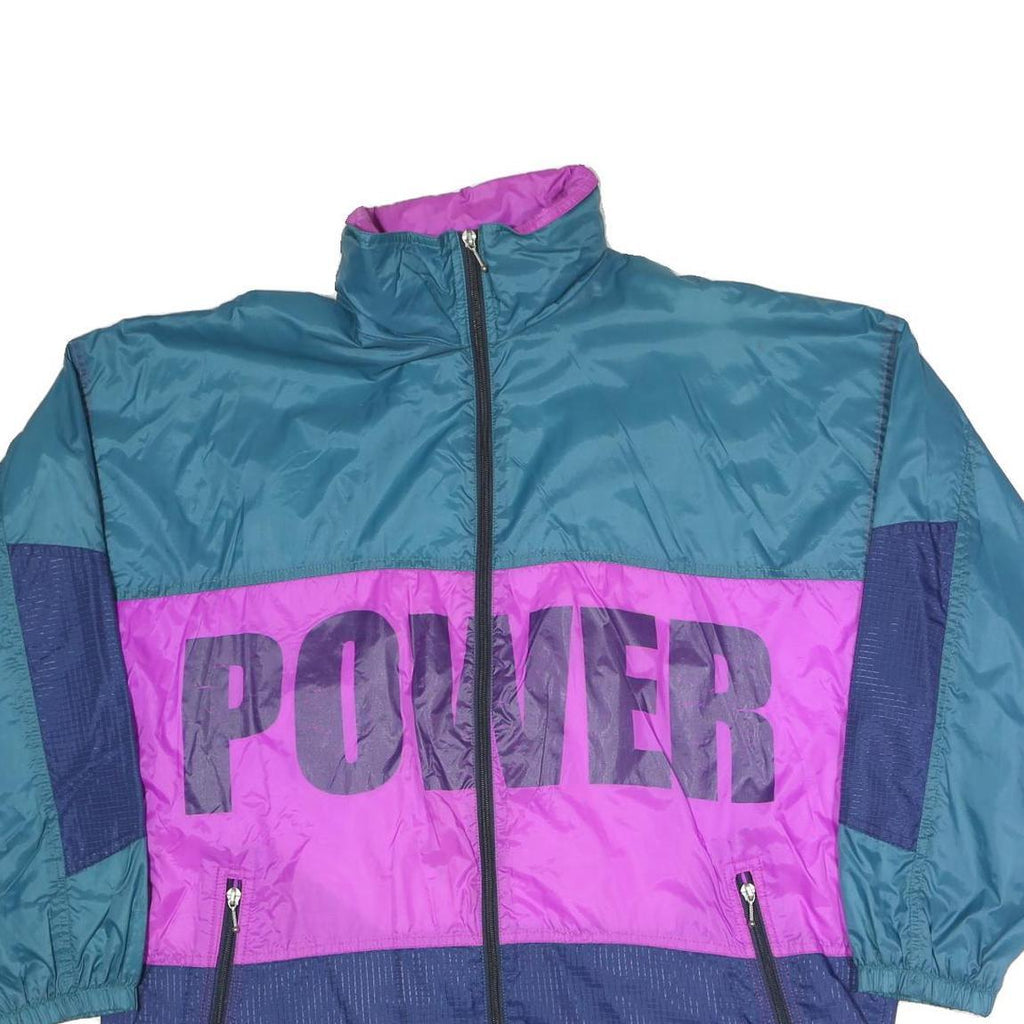 CAPT.COOK Womens Blue & Purple Colourblock Power Zip Jacket XL Polyester Blend