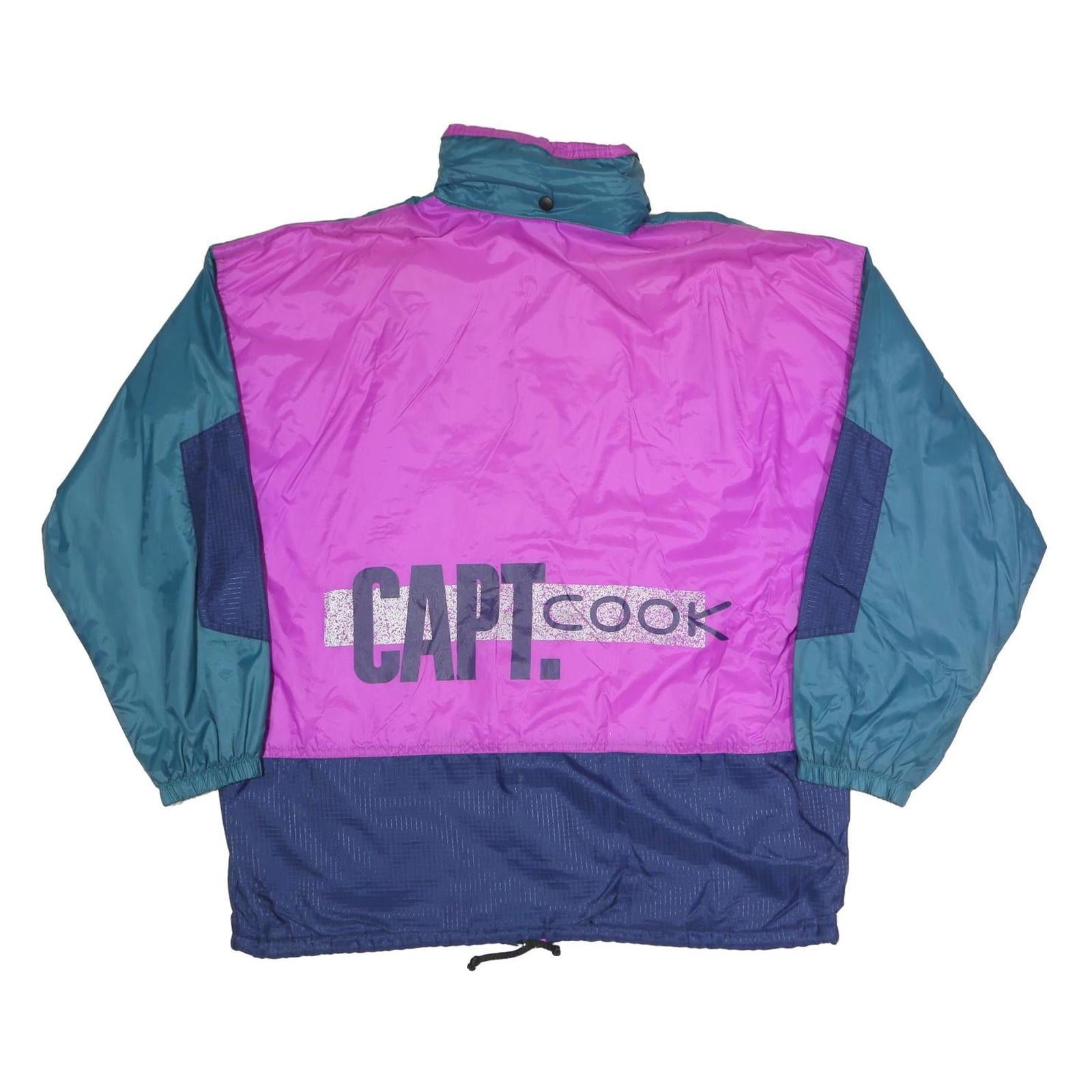 CAPT.COOK Womens Blue & Purple Colourblock Power Zip Jacket XL Polyester Blend
