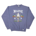 DISCUS Mens Blue Maine Vacationland Crew Neck M Cotton Blend Pullover Sweatshirt