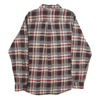 RED HEAD Mens Grey & Red Check Shirt M Button-Down Collar Long Sleeve Cotton