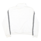 ADIDAS Womens White 3 Stripe 1/4 Zip Hoodie XL Classic Sportswear Sweatshirt