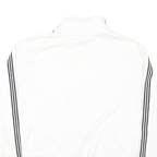 ADIDAS Womens White 3 Stripe 1/4 Zip Hoodie XL Classic Sportswear Sweatshirt