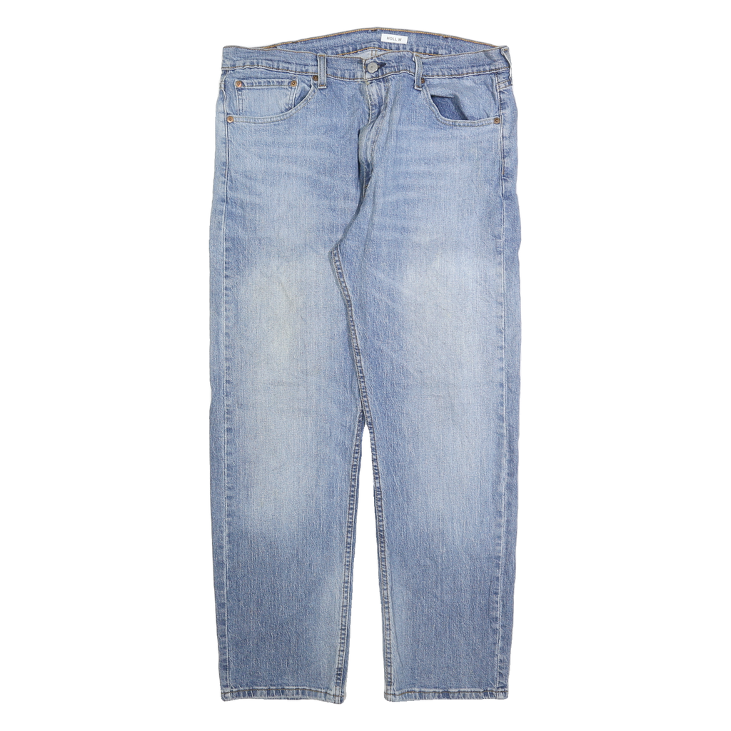 LEVI'S 505 Mens Jeans Blue Regular Straight Denim Medium W36 L30 Classic Zip
