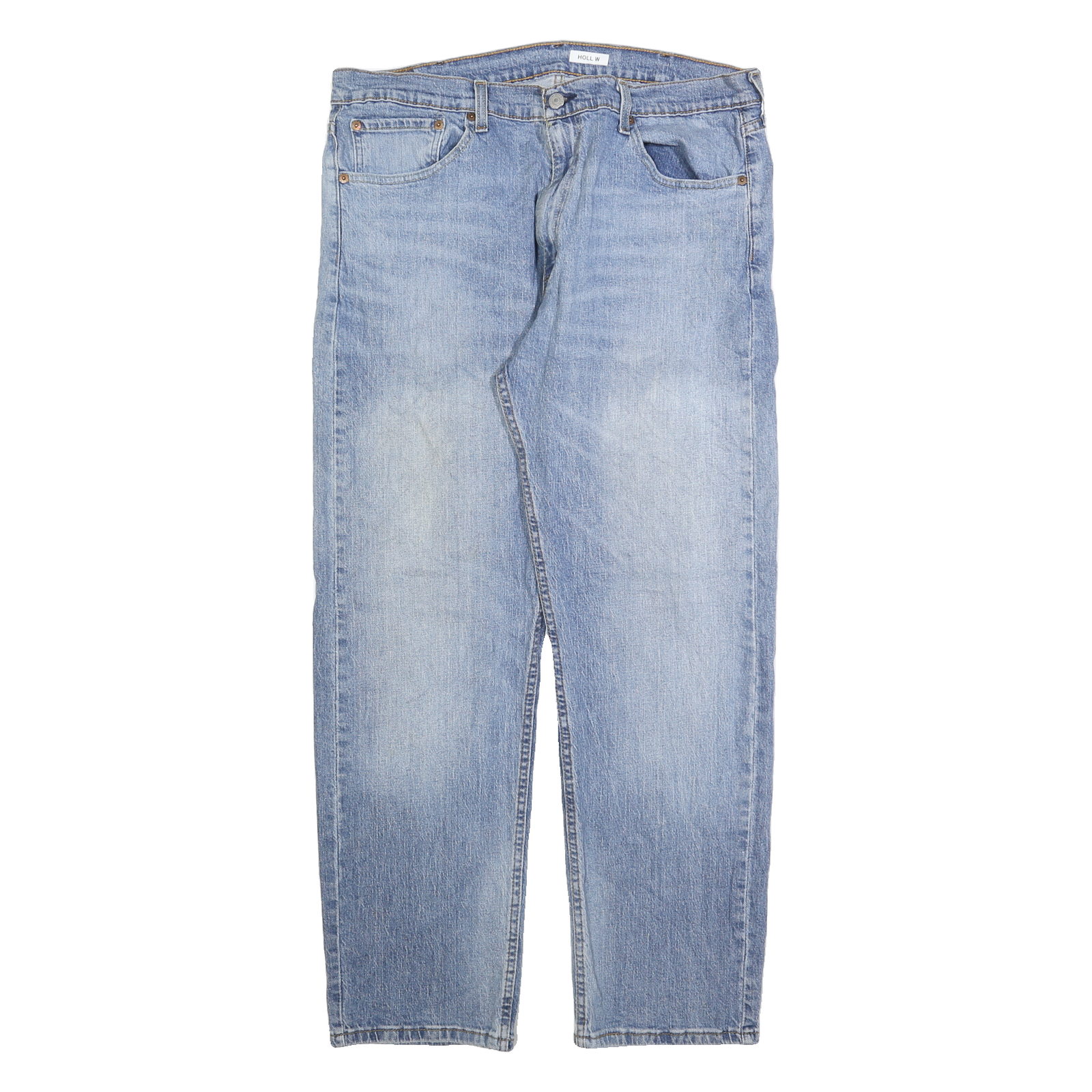 LEVI'S 505 Mens Jeans Blue Regular Straight Denim Medium W36 L30 Classic Zip
