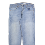 LEVI'S 505 Mens Jeans Blue Regular Straight Denim Medium W36 L30 Classic Zip