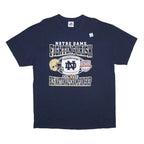 TRI-LAKE Mens Navy Blue Notre Dame Fighting Irish Graphic T-Shirt XL Crew Neck