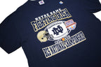 TRI-LAKE Mens Navy Blue Notre Dame Fighting Irish Graphic T-Shirt XL Crew Neck