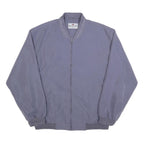EPOCHE Mens Blue Grey Jacket L Polyester Blend Zip Bomber Casual Winter