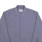 EPOCHE Mens Blue Grey Jacket L Polyester Blend Zip Bomber Casual Winter