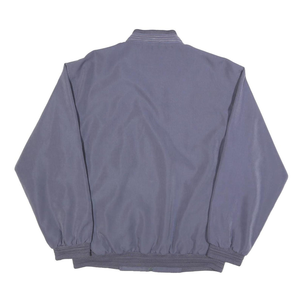 EPOCHE Mens Blue Grey Jacket L Polyester Blend Zip Bomber Casual Winter
