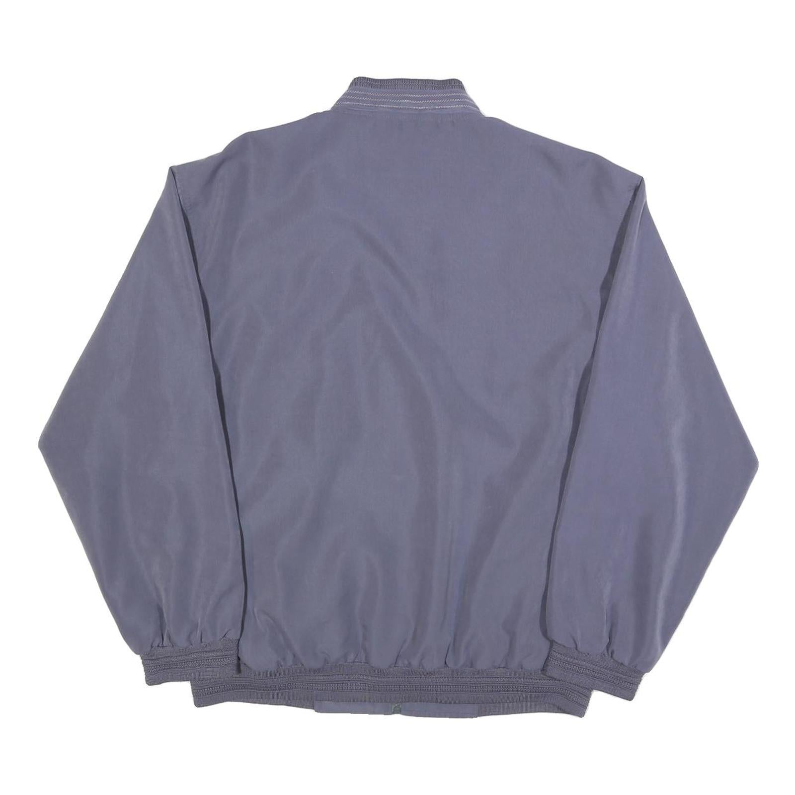EPOCHE Mens Blue Grey Jacket L Polyester Blend Zip Bomber Casual Winter
