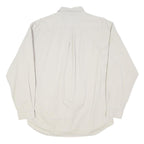 TOMMY HILFIGER Mens White Cotton Blend Shirt L Button Down Collar Long Sleeve