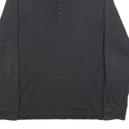 TIMBERLAND Mens Black Long Sleeve Plain S Cotton Blend Polo Shirt Casual