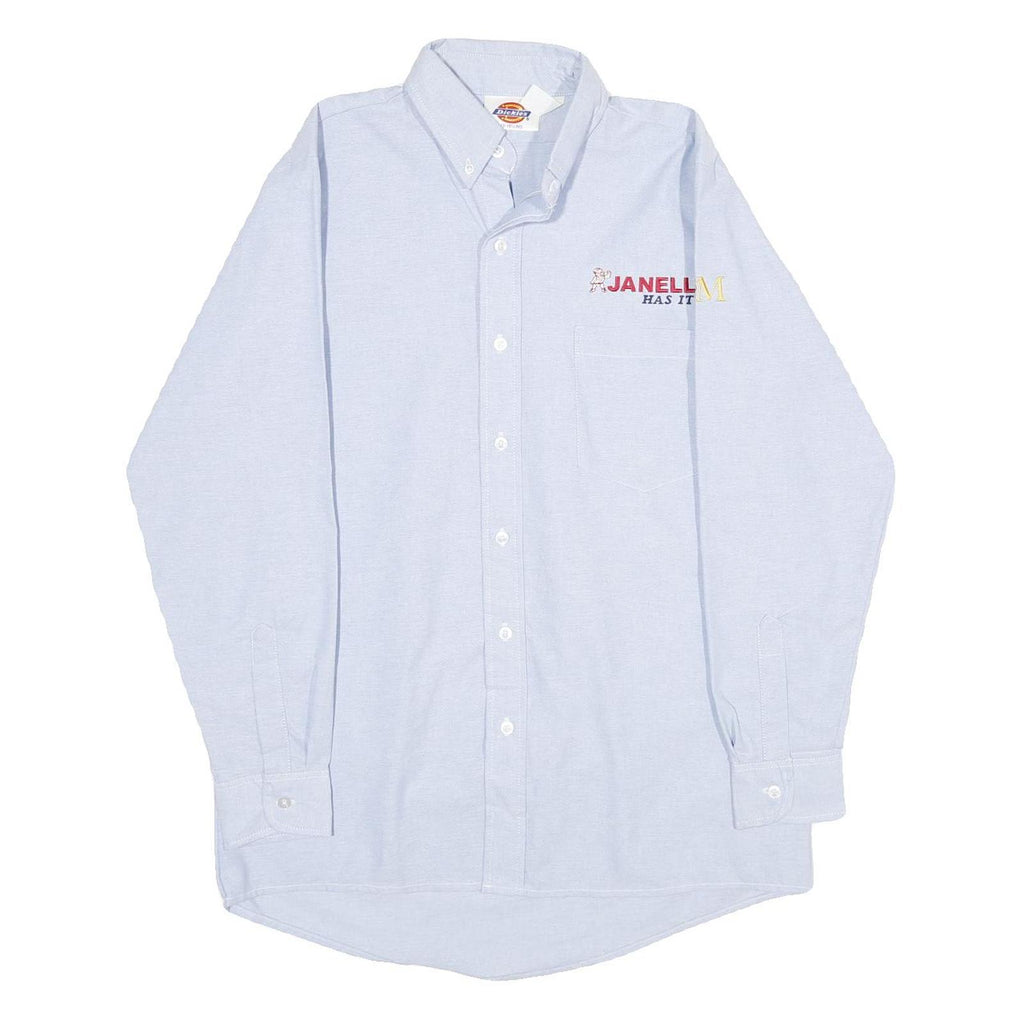 DICKIES Mens Light Blue Shirt M Button-Down Collar Long Sleeve Cotton Blend