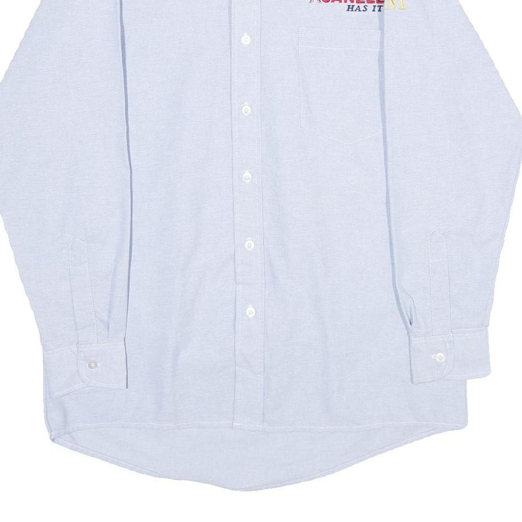 DICKIES Mens Light Blue Shirt M Button-Down Collar Long Sleeve Cotton Blend