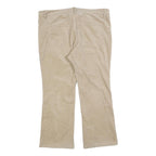 Womens Cotton Blend Beige Regular Fit Straight Leg Trousers W40 L28 Casual
