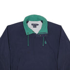 NAUTICA Mens Navy & Green Classic Jacket L Nylon Zip Plain Lightweight